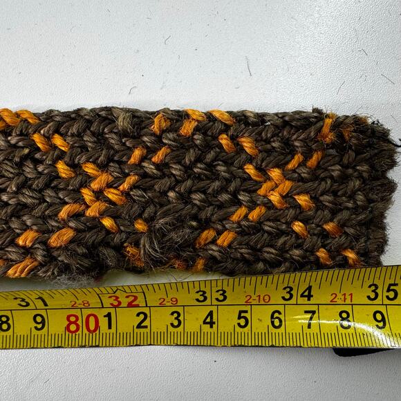 Vintage Wolf Head Buckle Braided Belt RARE  Medium main image 4